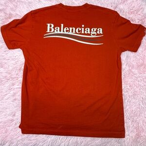 Balenciaga Men's Bold Red Tee